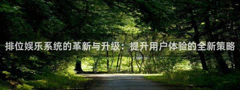 狗子28pg下载：排位娱乐系统的革新与升级：提升用户体验的全新策略